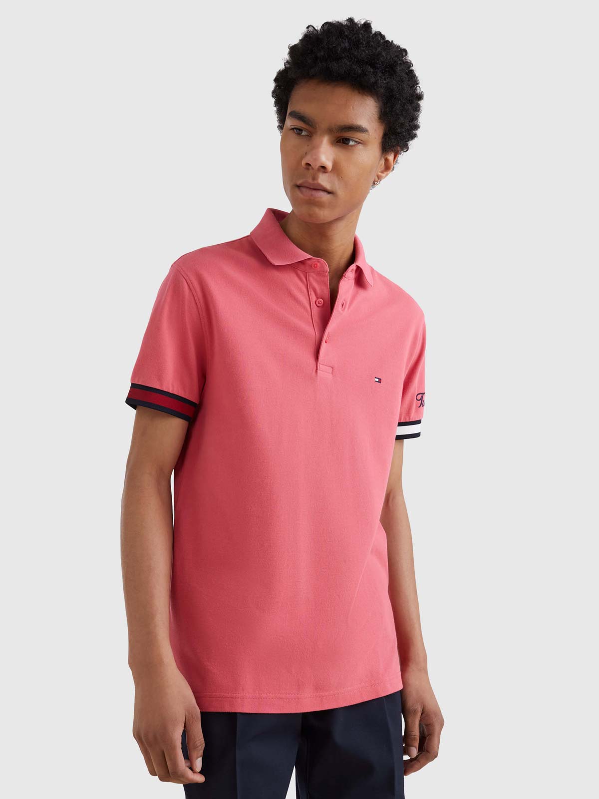 Polo de corte slim con logo de la firma de hombre Tommy Hilfiger Talla XS