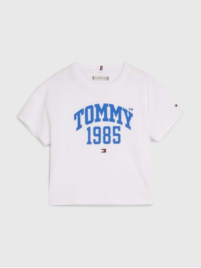 Playera con logo universitario de niña Tommy Hilfiger