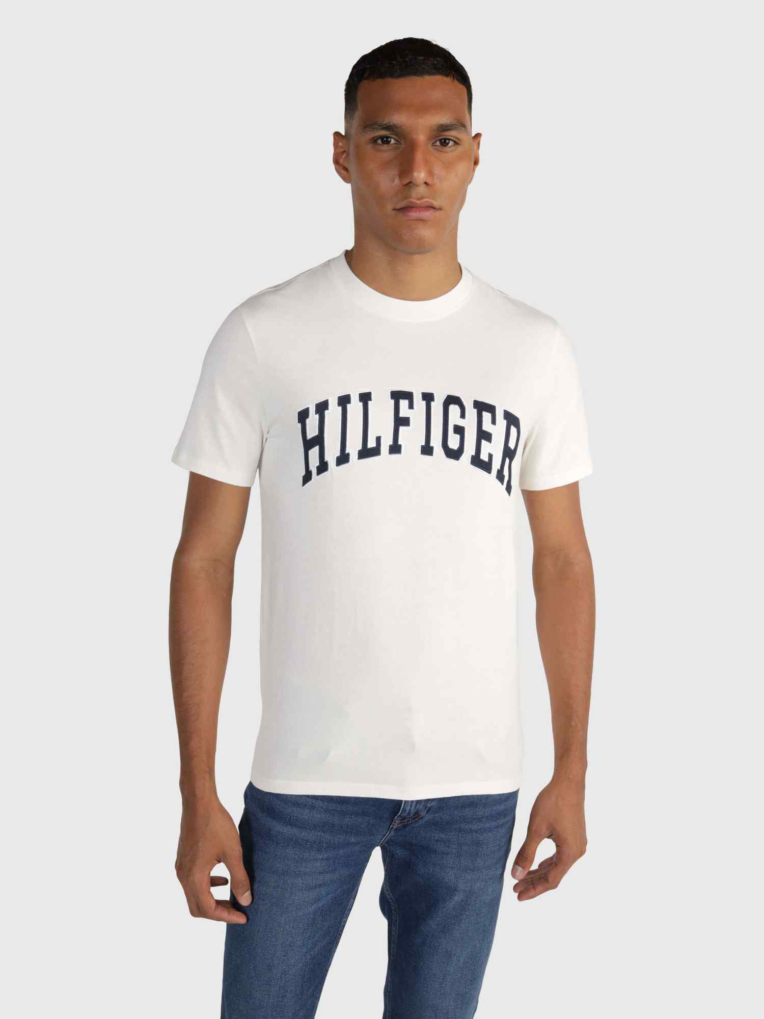 Playera tommy best sale hilfiger hombre blanca