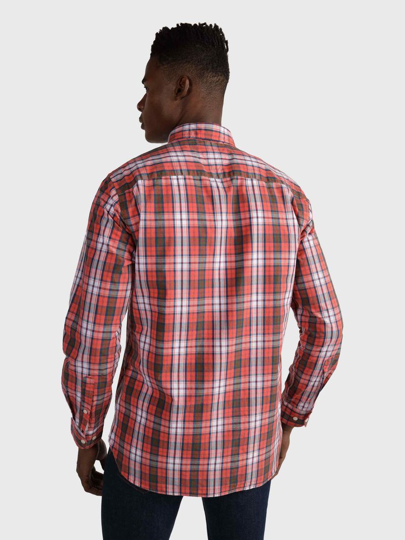 Camisa tommy cheap hilfiger cuadros rojo