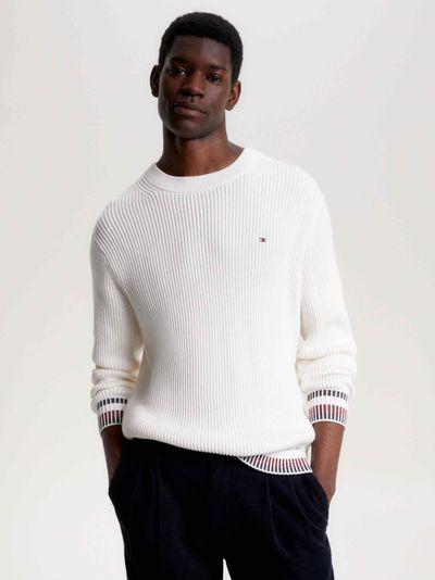Suéter acanalado global stripe de hombre Tommy Hilfiger