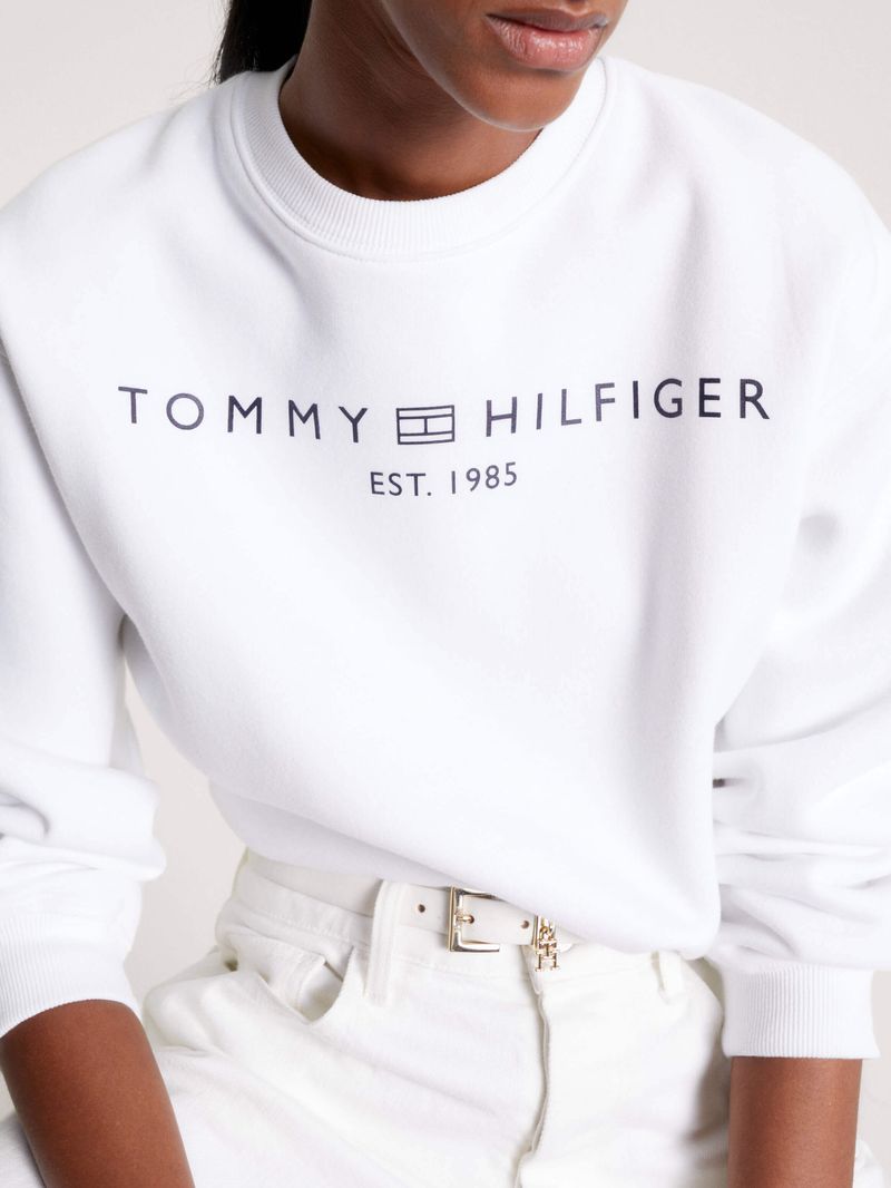 Sudadera Con Capucha Y Logo Enmarcado White  Sudaderas Tommy Hilfiger Mujer  ⋆ The Locus of Control