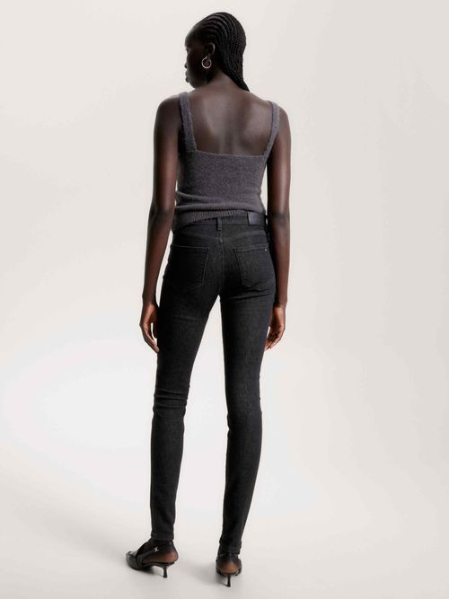 Jeans-Como-TH-Flex-de-talle-medio-ceñidos-negros-de-mujer