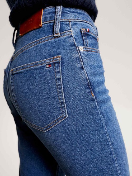Jeans-ajustados-de-talle-alto-de-mujer