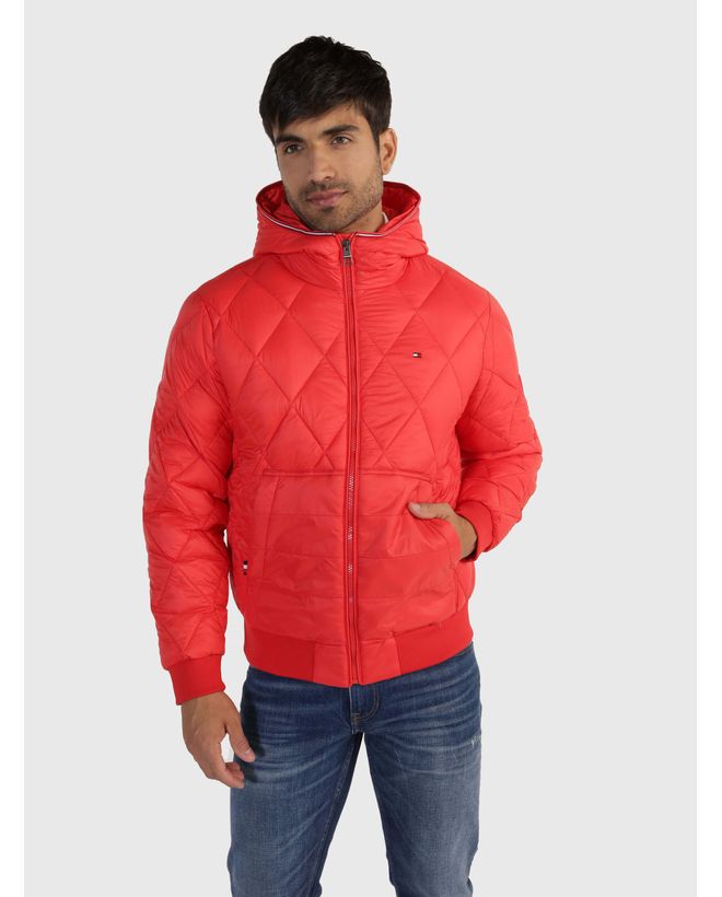 Chamarra tommy hilfiger online roja hombre