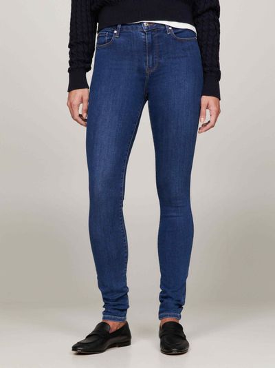 Jeans Harlem ceñidos de talle alto TH Flex de mujer Tommy Hilfiger
