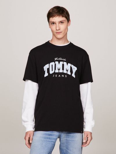 Playera universitaria con logo de hombre Tommy Jeans