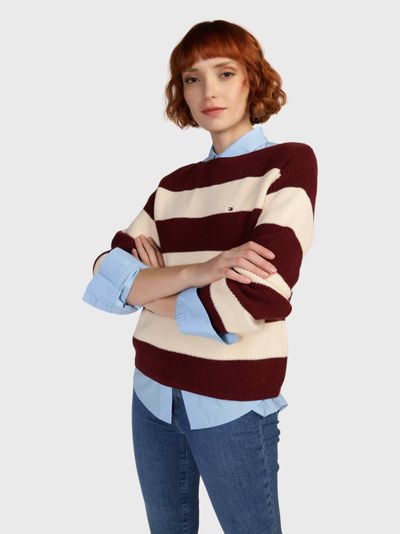 Suéter con franjas de mujer Tommy Hilfiger