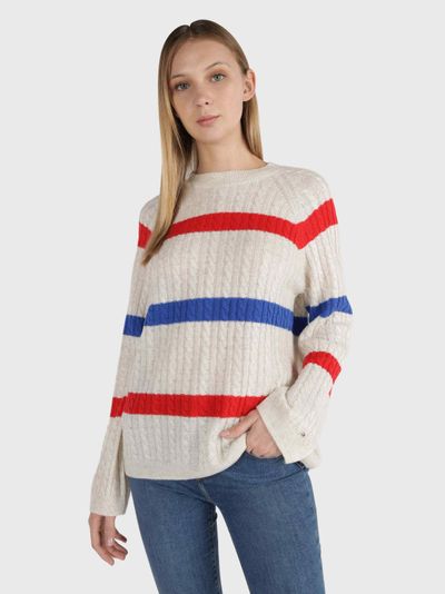 Suéter con franjas de mujer Tommy Hilfiger