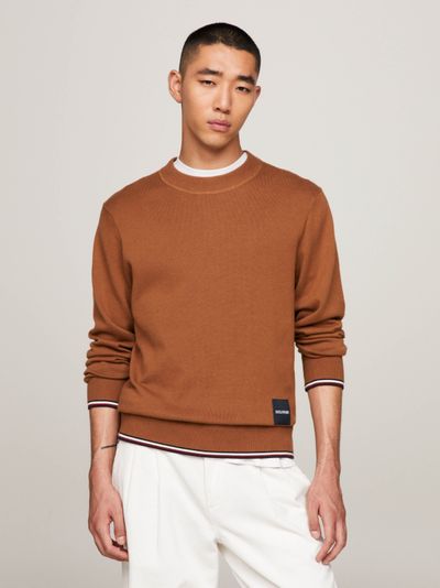 Suéter de corte amplio con monotipo Hilfiger de hombre