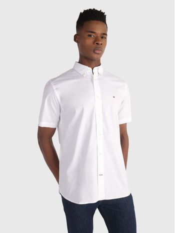 Camisa blanca hombre tommy hilfiger online