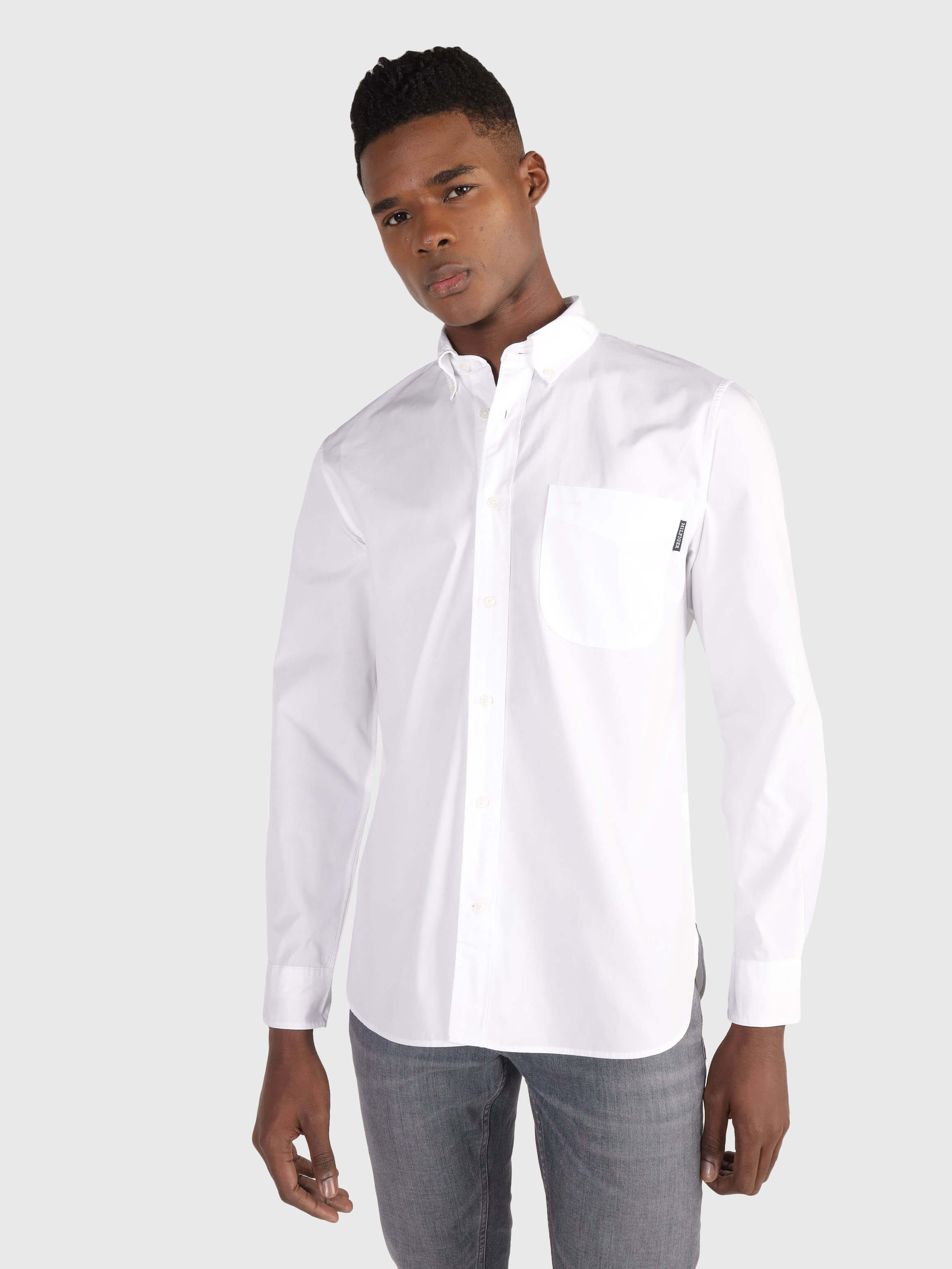 Camisa tommy hilfiger hombre shops blanca