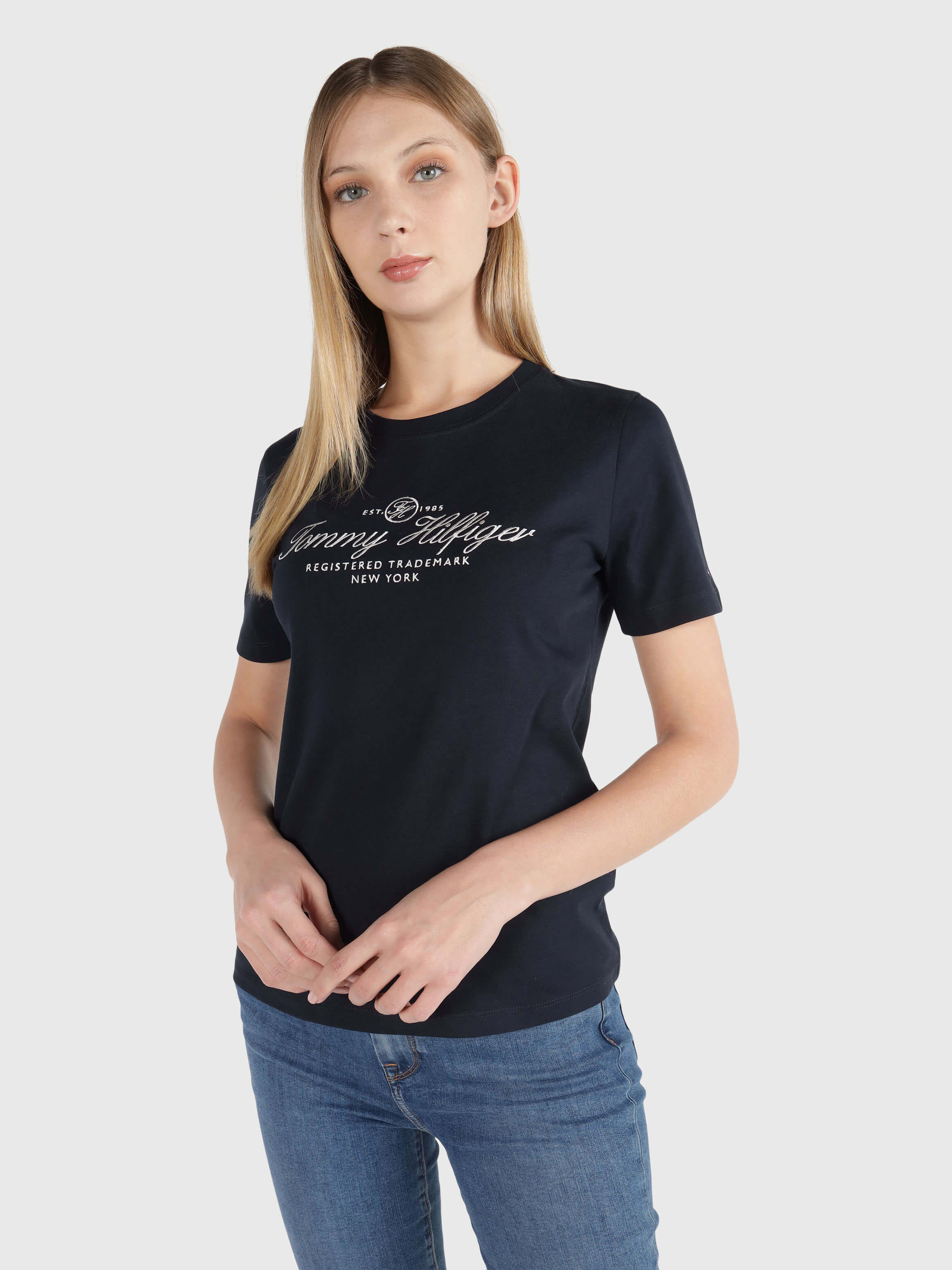 Camisetas basicas discount tommy hilfiger mujer