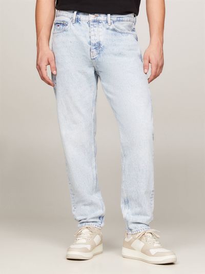 Jeans Issac desteñidos de corte cónico de hombre