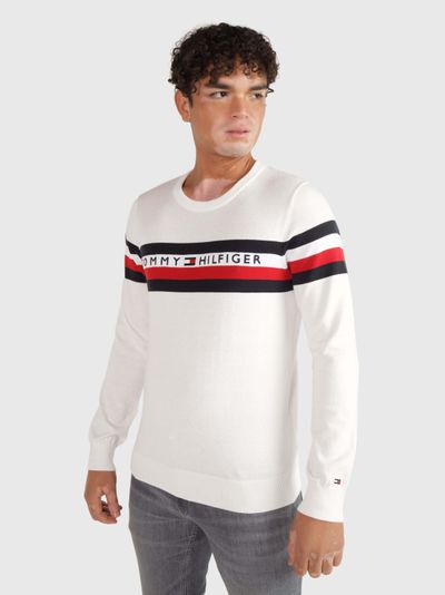 Suéter con franjas contrastantes de hombre Tommy Hilfiger