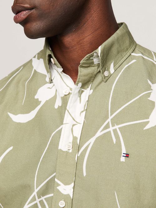 Camisa-tropical-de-manga-corta-en-popelin-de-hombre