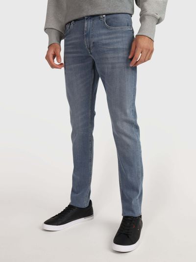 Jeans houston stretch slim taper con acabado deslavado de hombre