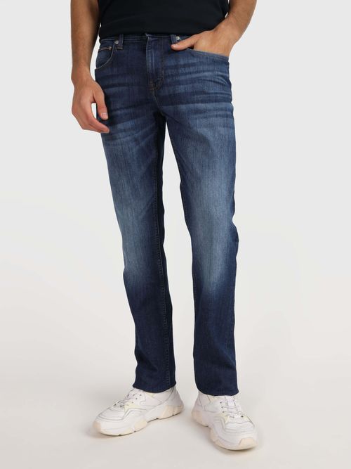 Jeans-denton-stretch-straight-fit-con-franjas-deslavadas-de-hombre-MW0MW34697-1BP