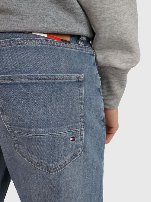 Jeans-houston-stretch-slim-taper-con-acabado-deslavado-de-hombre-MW0MW33971-1BA