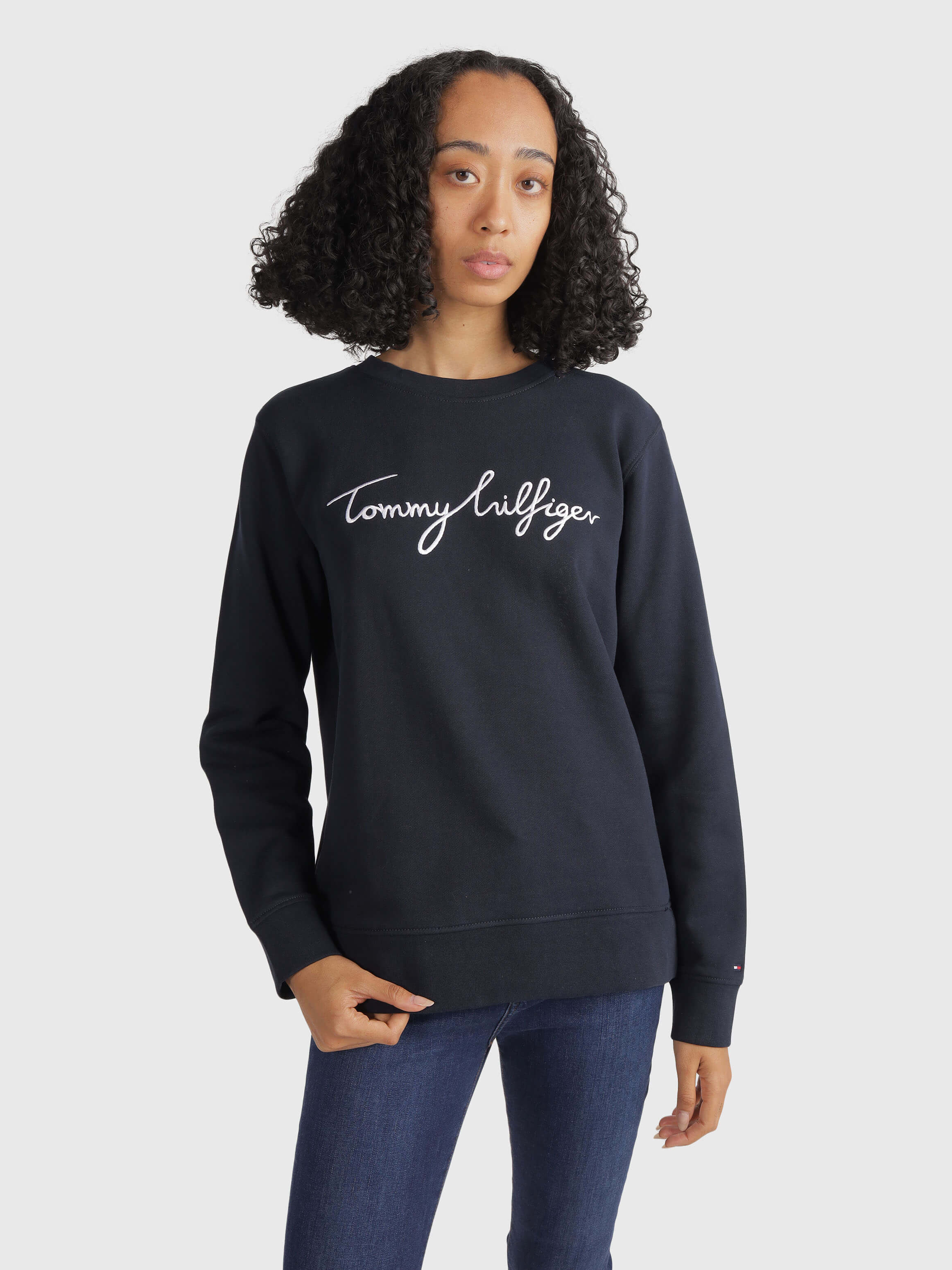 Sudadera con firma bordada de mujer Tommy Hilfiger