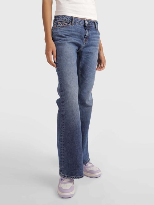 Jeans-sophie-low-flare-con-acabado-deslavado-de-mujer