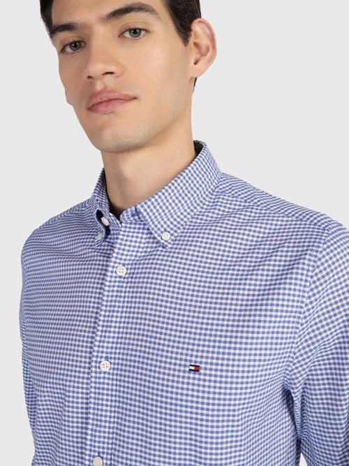 Camisa-TH-Flex-de-cuadros-Vichy-texturizados-de-hombre