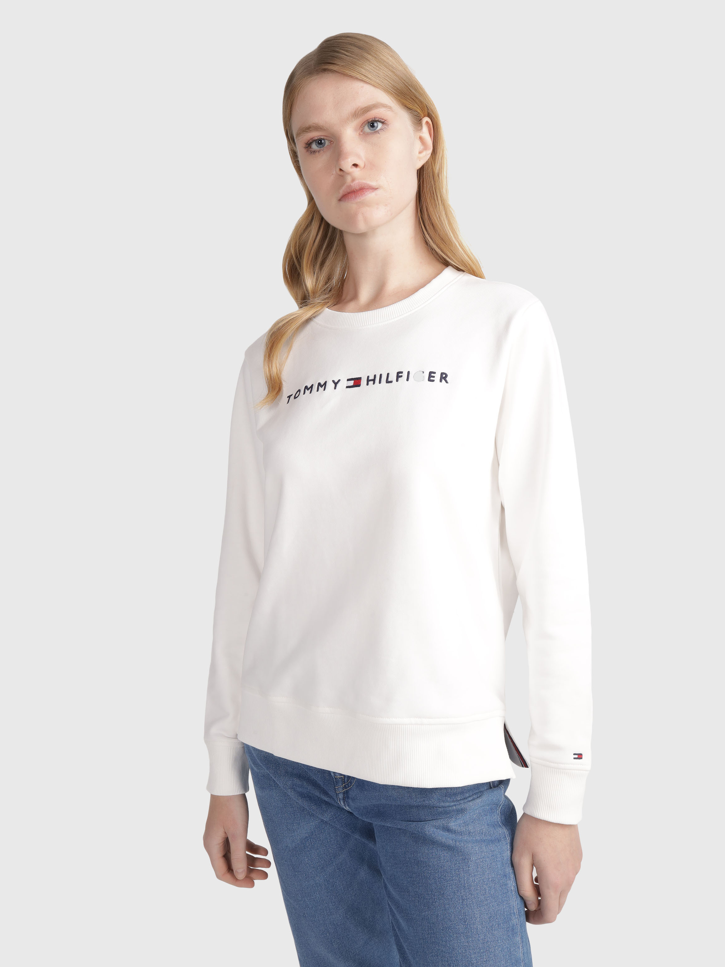 Sudadera tommy hilfiger blanca online