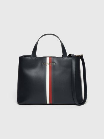 Bolsa satchel tommy hilfiger con franja distintiva de mujer de mujer Tommy Hilfiger Bolsas Tommy MX