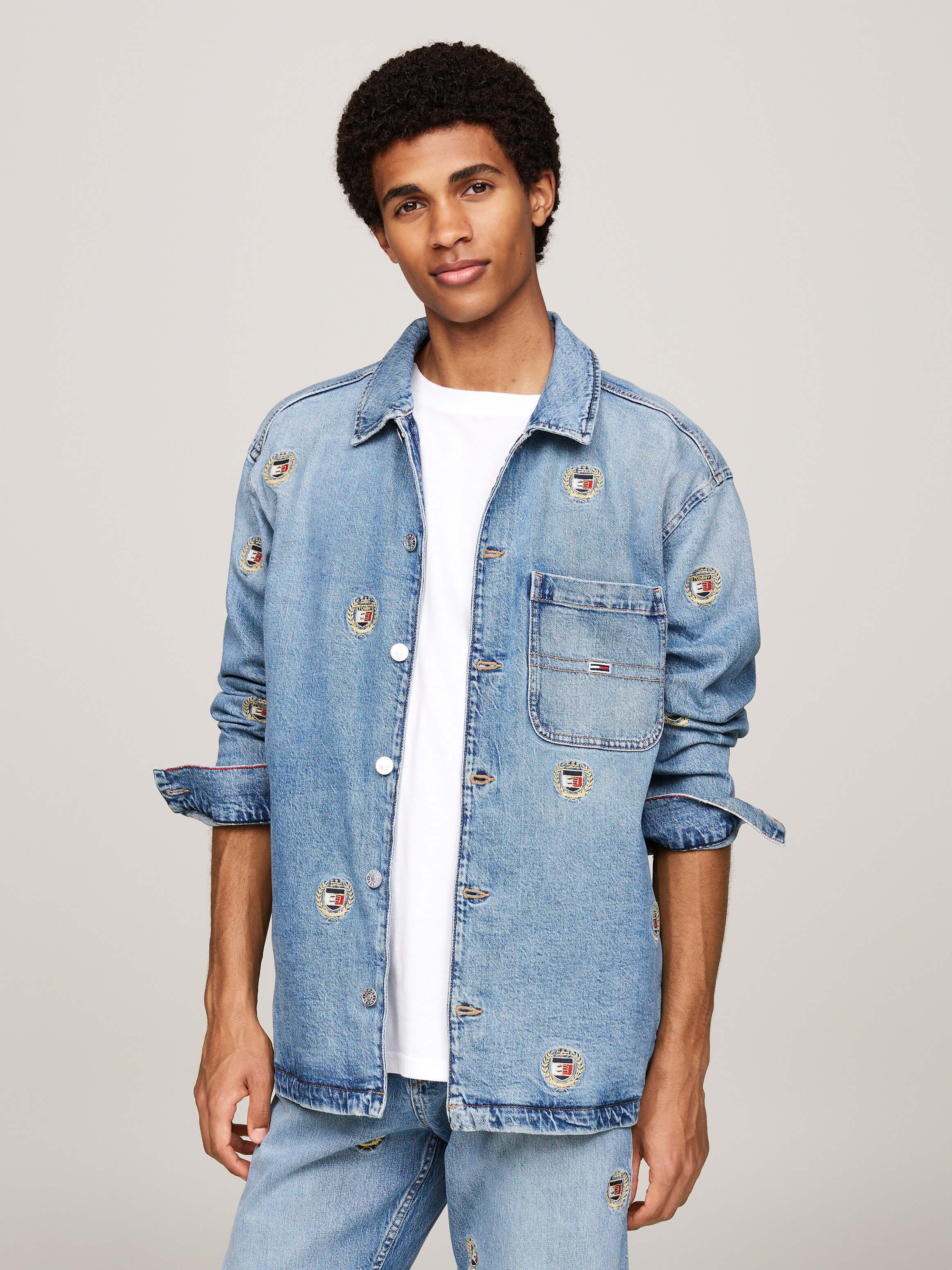 Chaqueta Vaquera Sobre Camisa Vaquera Hombre Sobrecamisa Vaquera