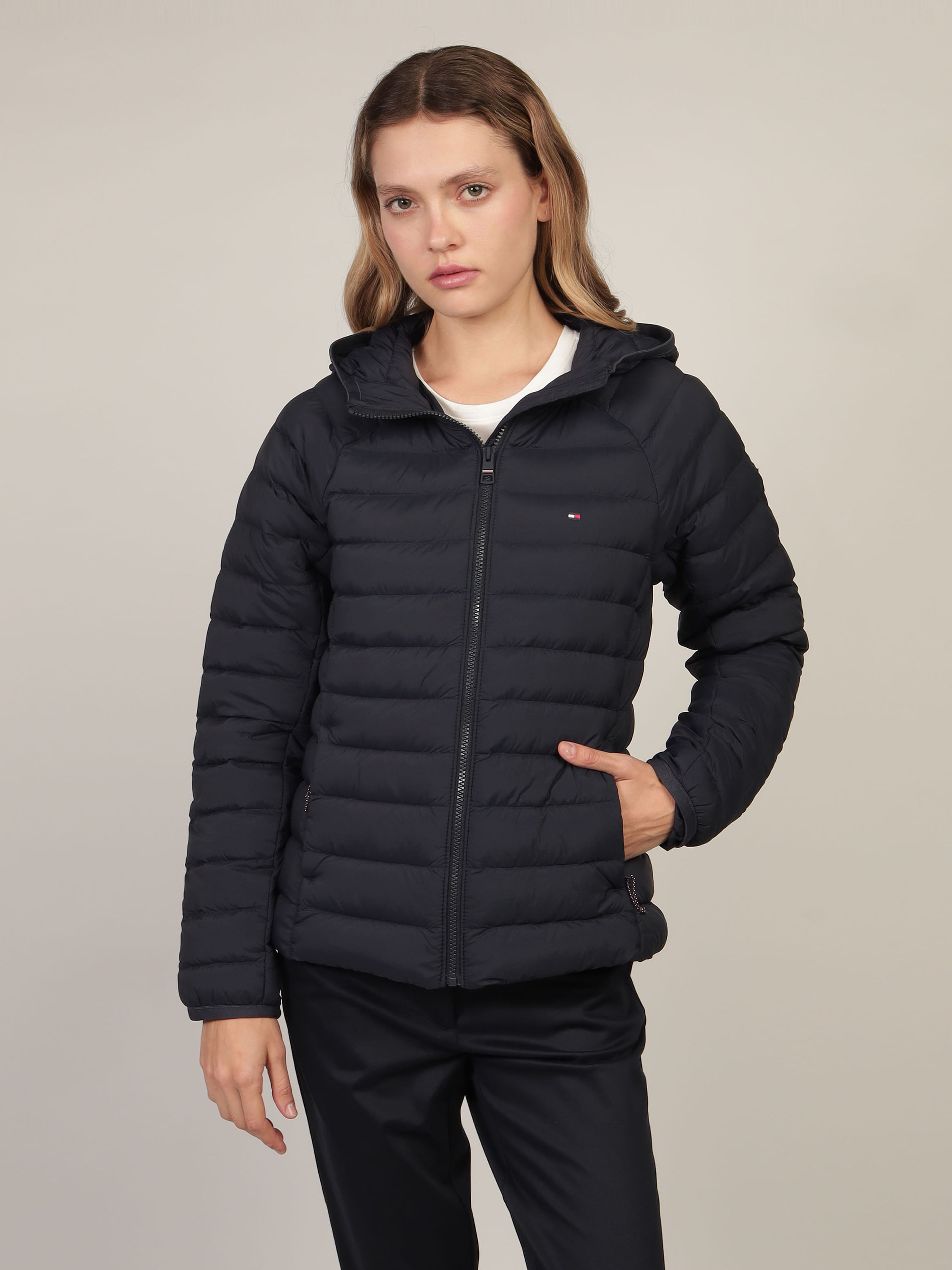 Capucha Chamarra Tommy Hilfiger Mujer Abrigo Tommy Hilfiger Hooded
