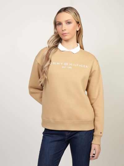 Sudadera de cuello redondo con logo de Mujer Tommy Hilfiger