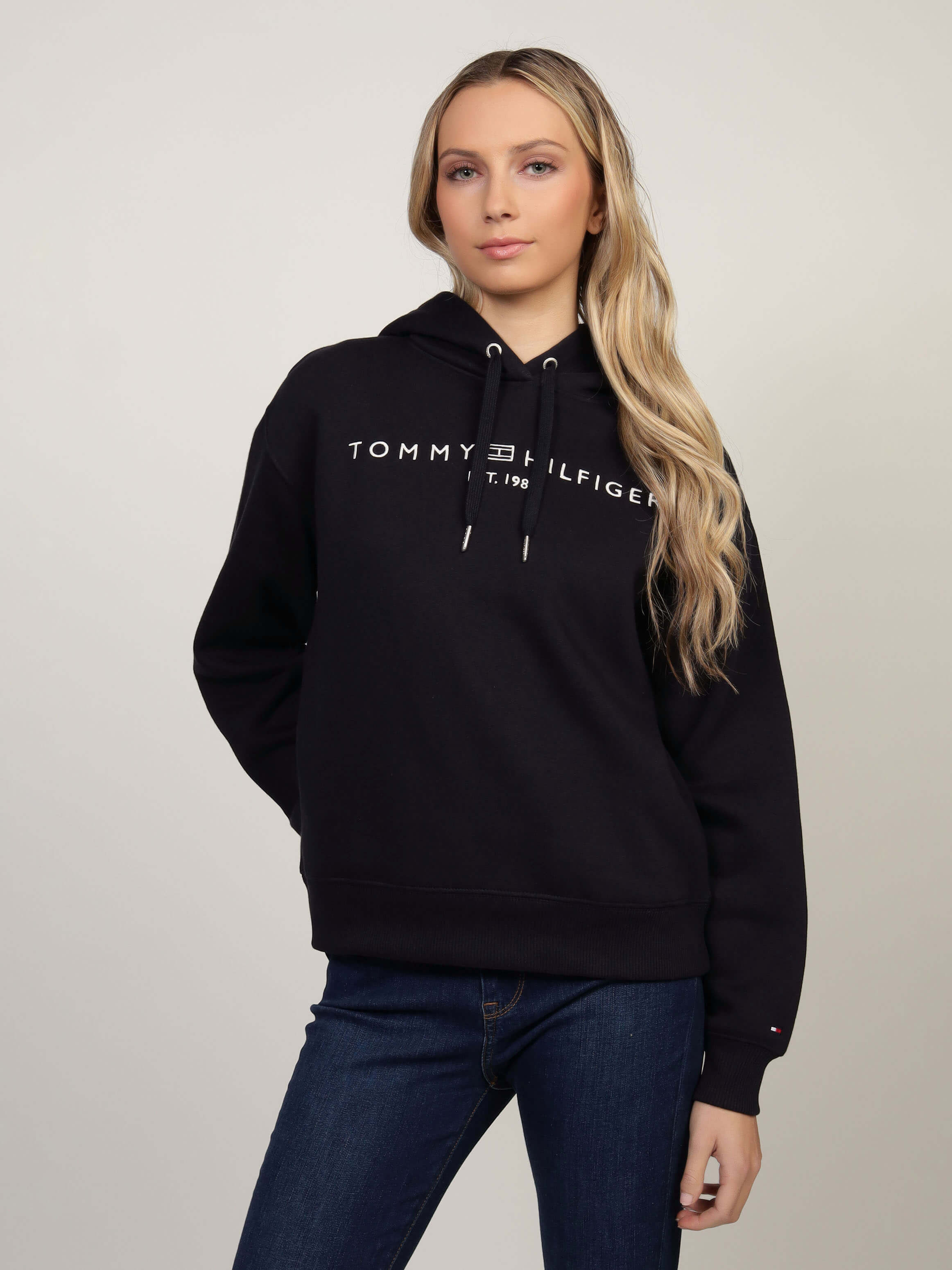 Hilfiger Hombre Sudadera Negra Tommy Jeans Sudadera Con Capucha