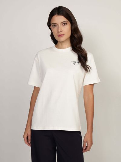 Playera con logo en la espalda NY 1985 de mujer Tommy Jeans