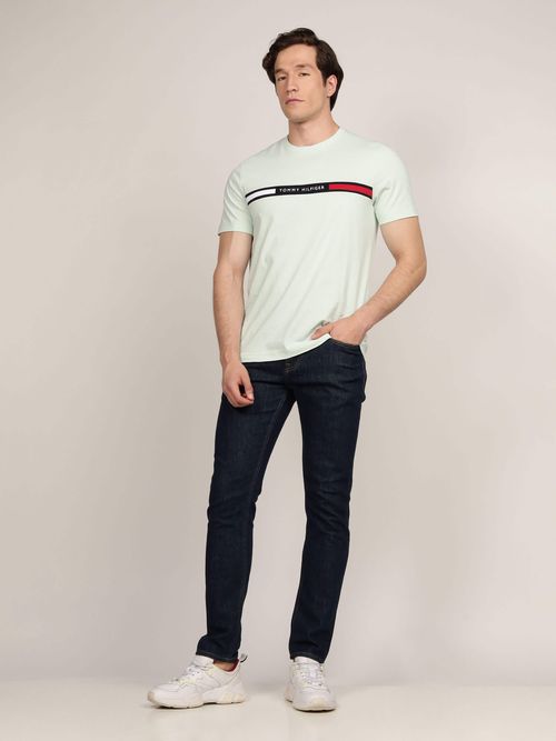 Playera De Cuello Redondo Con Logo De Hombre Tommy Hilfiger 