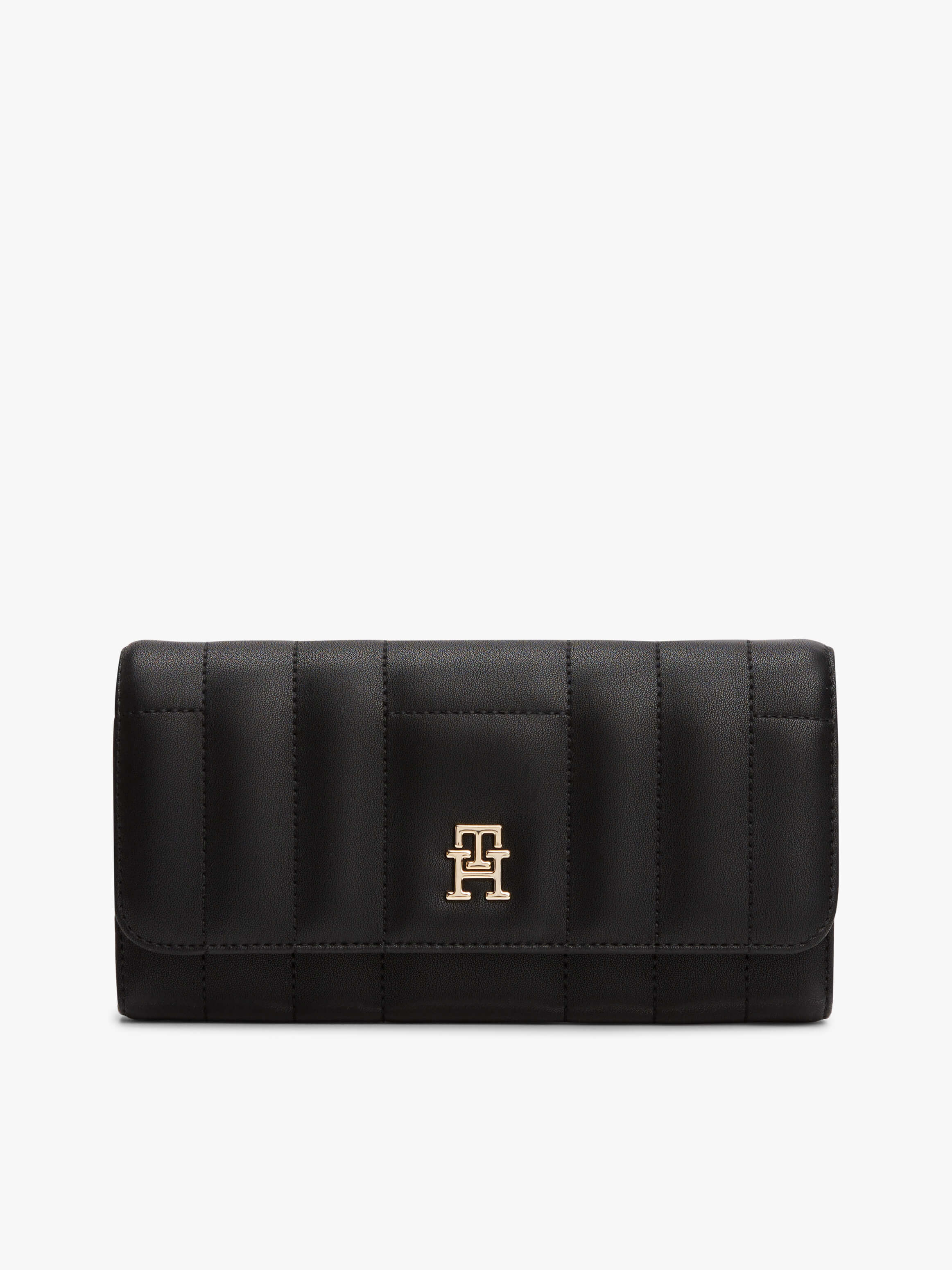 Cartera acolchada con cremallera y logo de mujer Tommy Hilfiger