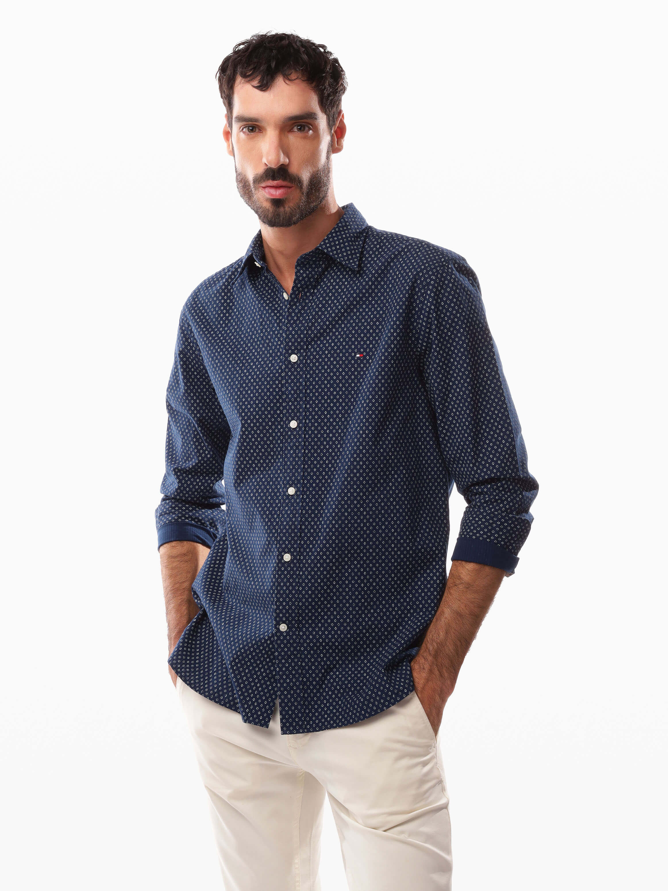 Azul Marino Imagenes De Camisas Tommy Hilfiger Camisa De Corte