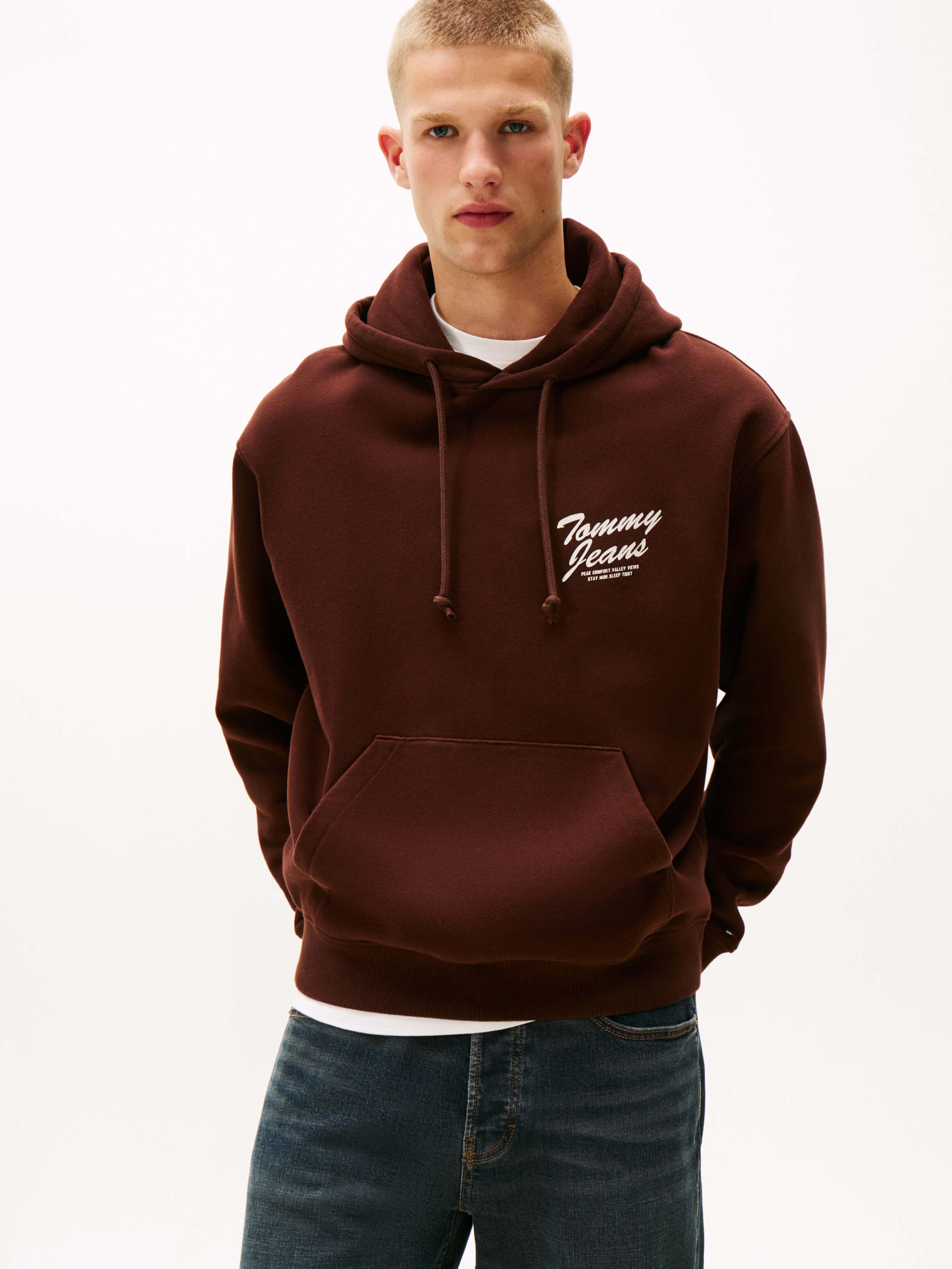 Suéter de punto texturizado y cuello redondo de hombre Tommy